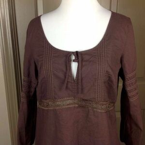 American Eagle Outfitters Brown Blouse